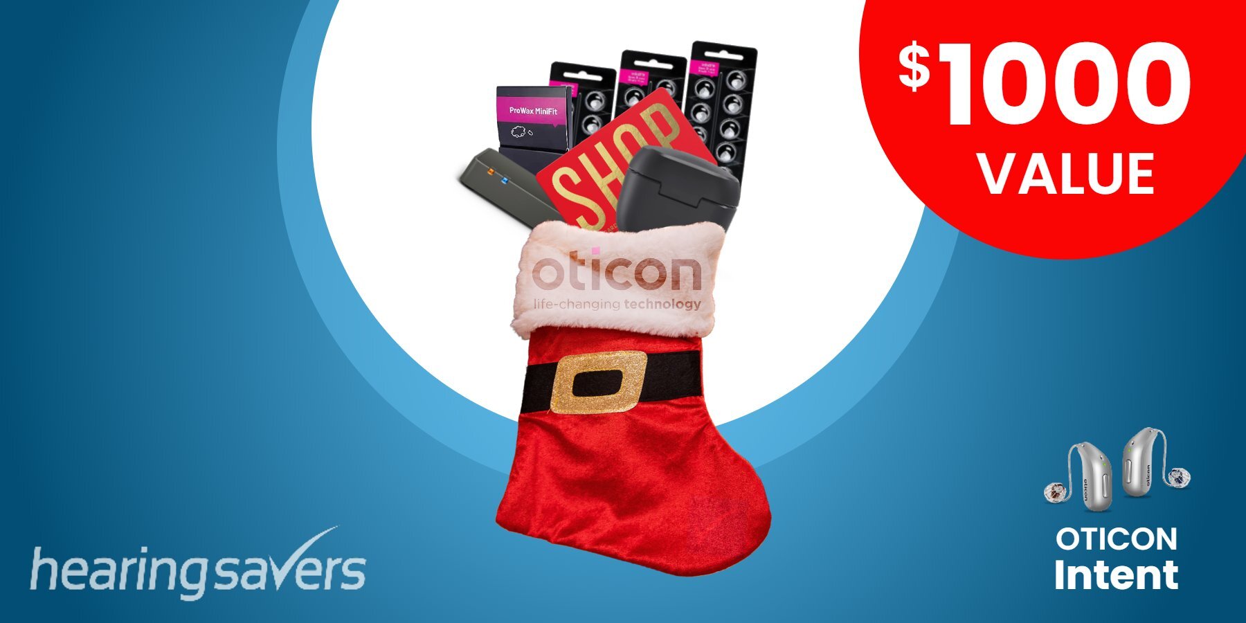 Oticon Intent Stocking Full of Sound at HEARING SAVERS