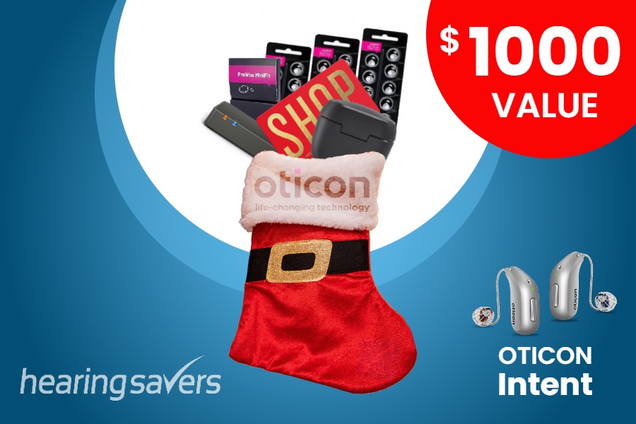 Oticon Intent Stocking Full of Sound at HEARING SAVERS